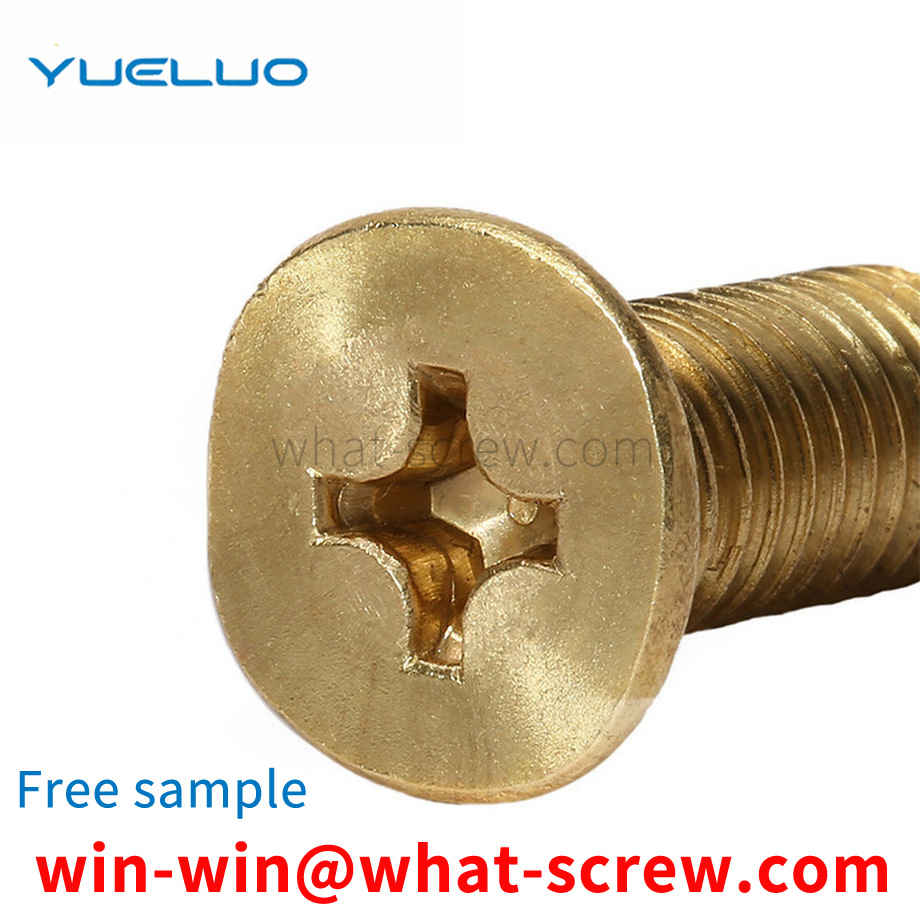 Custom Brass Cross Recessed Countersunk Head Machine Screws