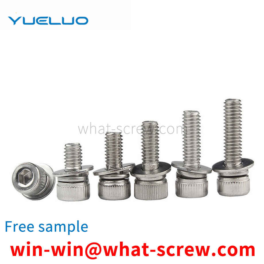 Hexagon socket three combination screws