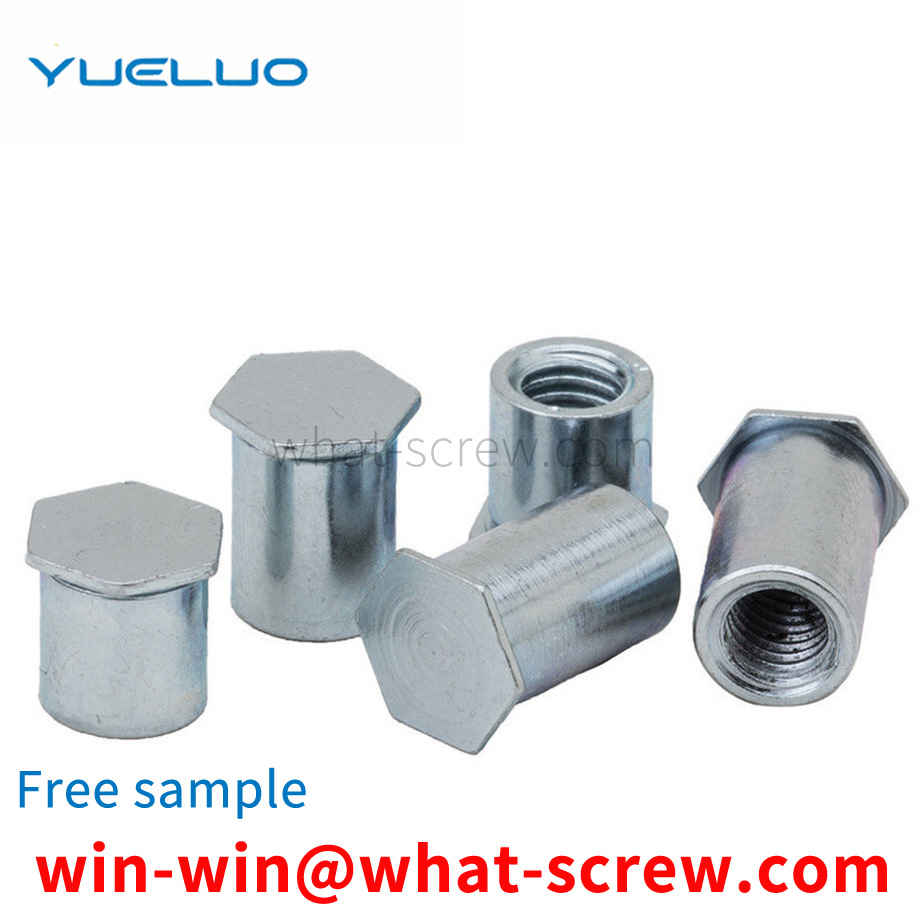 Machining blind hole pressure riveting studs