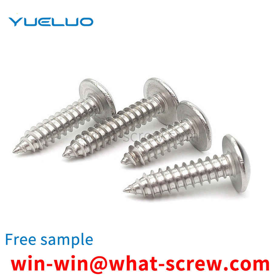 Large flat head self-tapping screws