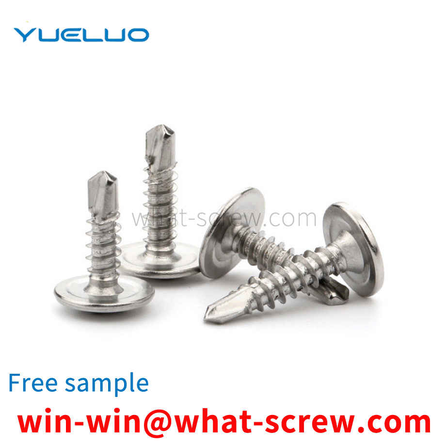 Large flat head drill screw