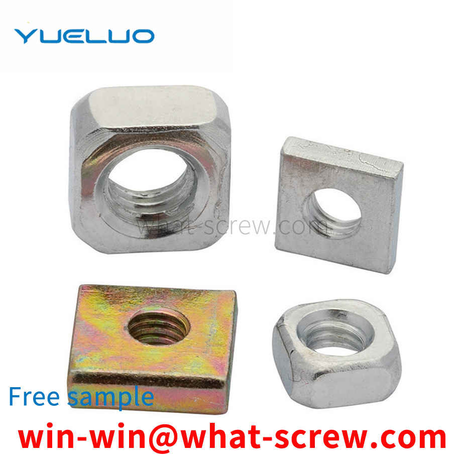 Color plated square nut