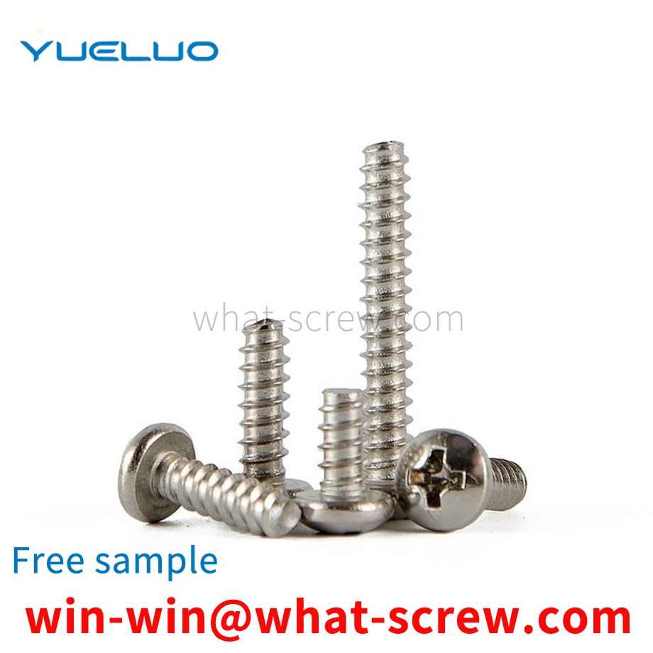 Customized cross pan head flat tail self-tapping screws