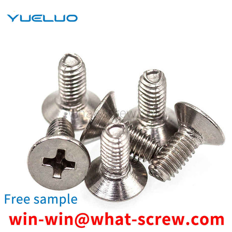 Customized cross countersunk head triangular tooth screw