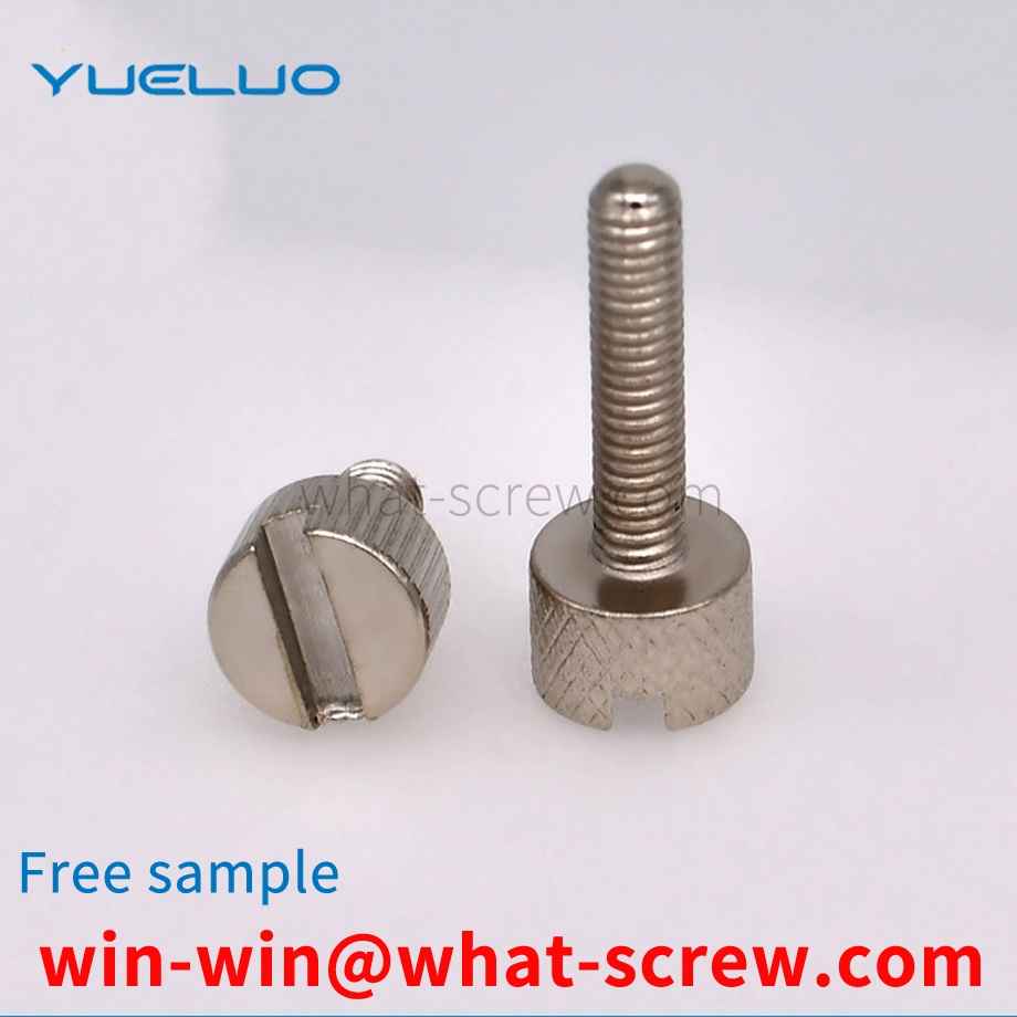 Supply slotted flat head knurled screws