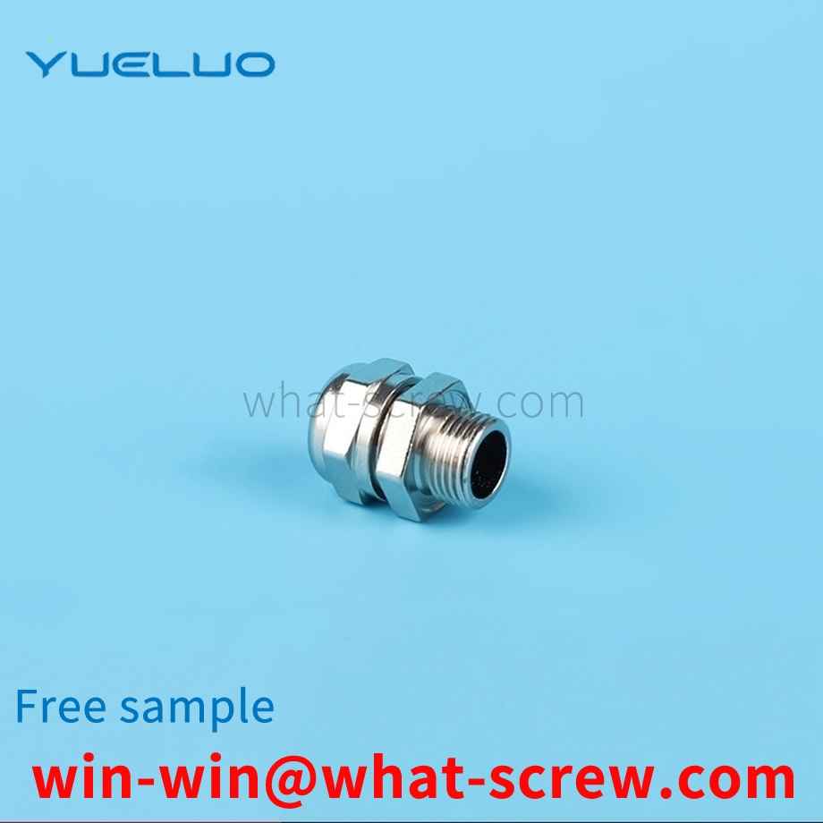 Metal waterproof connector for threading cable