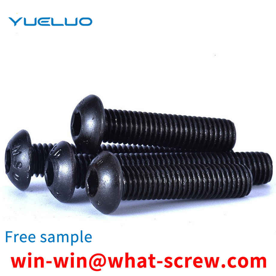 Blackened round cup element cup bolt