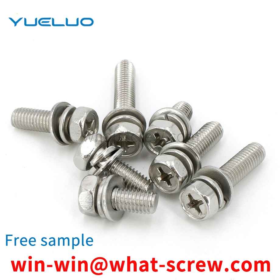 Cross external hexagon three combination screws