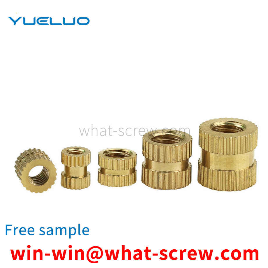 Embedded parts injection molded copper nut