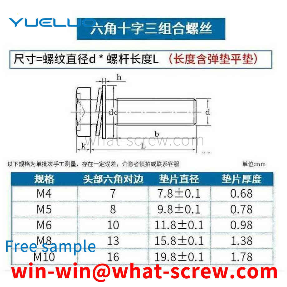 Supply iron hexagon three MontrealMontrealMontrealcombination screws