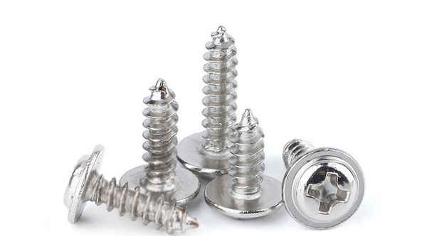 Production of nickel-plated round head self-actuating screws with cross-pointed tail with pads and intermediate self-tapping screws