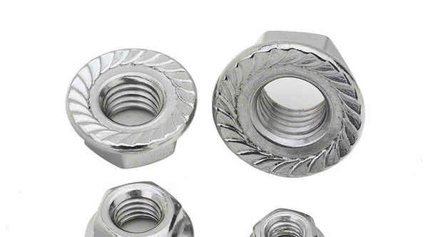 Customized 304 316 stainless steel hexagonal flange nut anti-skid nut flower tooth nut