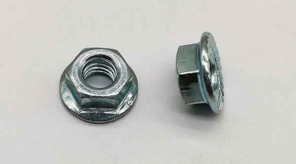 Processing galvanized hexagonal nylon anti-loose self-locking lock nut flange nut 3/8