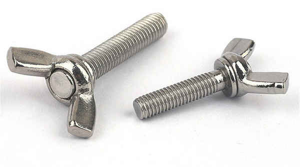 Customized 304 stainless steel DIN316 hand twist butterfly horn butterfly bolt screw ingot screw