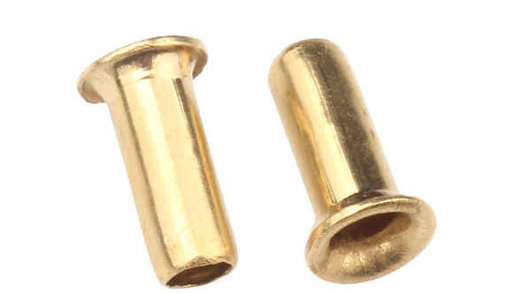 Processing copper hollow eyelet button rivet hollow copper rivet single tube through hole rivet 3/4 5/8