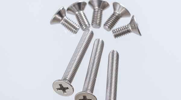 Production of 304 stainless steel American standard cross recessed countersunk head machine screws and screws