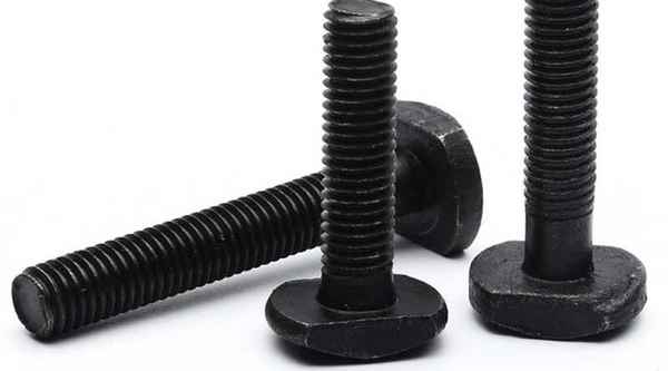 Customized blackened 8.8 grade t-bolt t-screw rod slot with die plate screw GB37