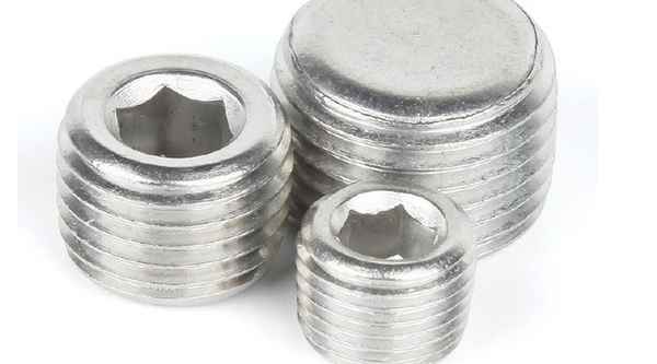 Processing 304 stainless steel inner hexagonal outer wire plug wire plug pipe plug plug plug head 1 inch Din906 3/8