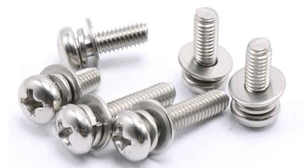 Supply cross pan head combination screw GB9074.4 round head three combination screw with pad 1/2-13