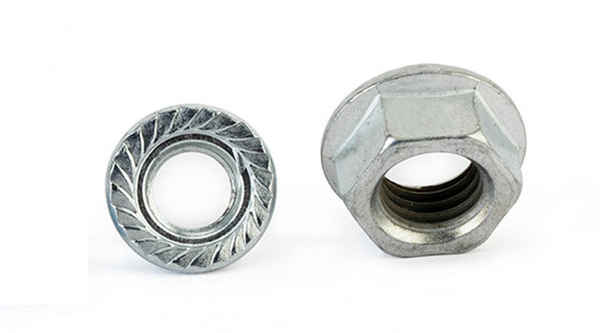 Customized national standard galvanized white flange face nut washer with pad and toothed non-slip nut nut