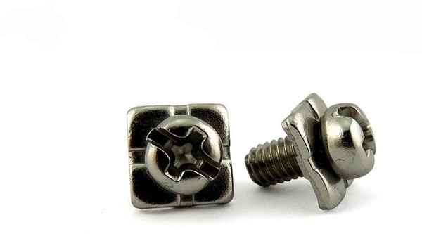 Pan head square pad combination screw plus and minus groove round head double combination switch screw