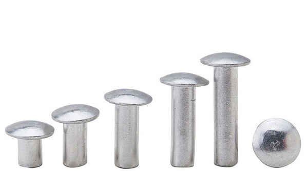 Wholesale GB873 large flat head semi-hollow aluminum rivet flat head semi-round head rivet 1/2-13 1/4-20 3/4