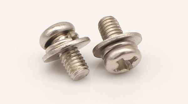 Production of cross recessed round head three combination screw three in one screw round head combination screw 3/4