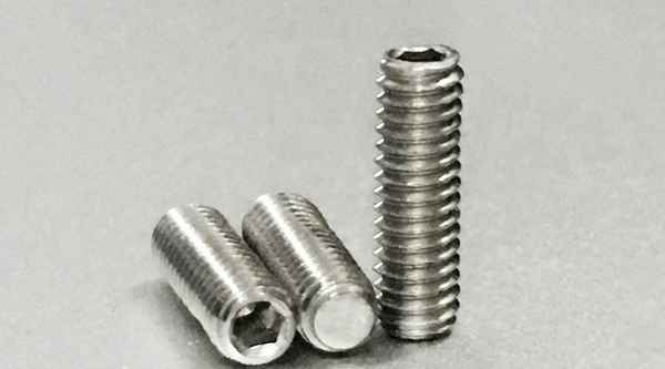 Customized 304 stainless steel flat end set screw headless inner hexagon screw stop payment machine rice top wire