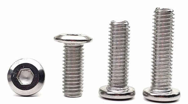 Customized 201 stainless steel flat head chamfered socket head cap screws furniture bolts round head beveled edge screws 3/4