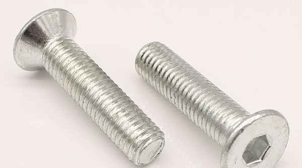 Customized white zinc plated countersunk head hexagon socket head screw flat head hexagon socket head screw 3/4 5/8