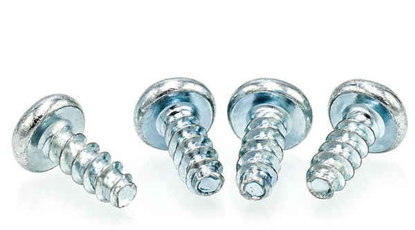 Customized GB845 cross pan head PB plated blue and white zinc flat tail self-tapping round head screw 3/8