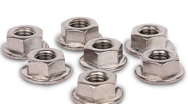 Customized 304 stainless steel hexagonal flange nut DIN6923 locking toothed nut 3/4 1/4-20