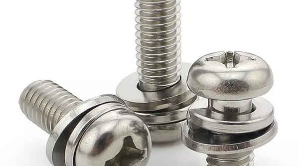 Supply 304 stainless steel round head cross pan head three combination screws 3/4 5/8 1/2-13