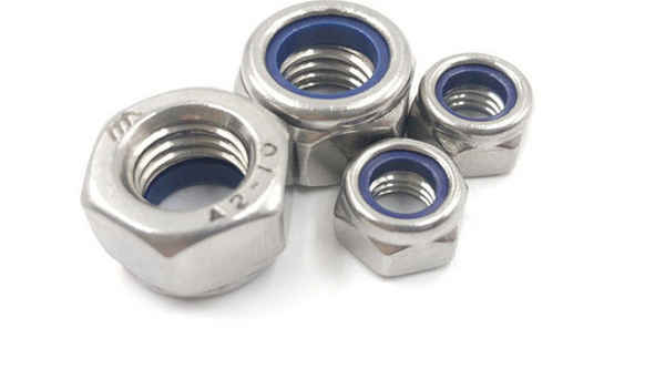 Processing 304 stainless steel lock nut nylon nut hex lock nut 1/2-13