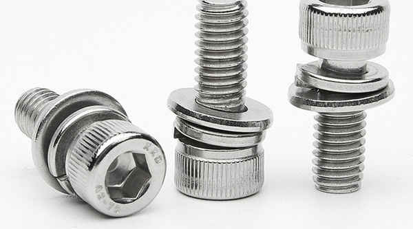 Customized 304 stainless steel inner hexagon combination screw with pad inner hexagon combination screw screw 3/4