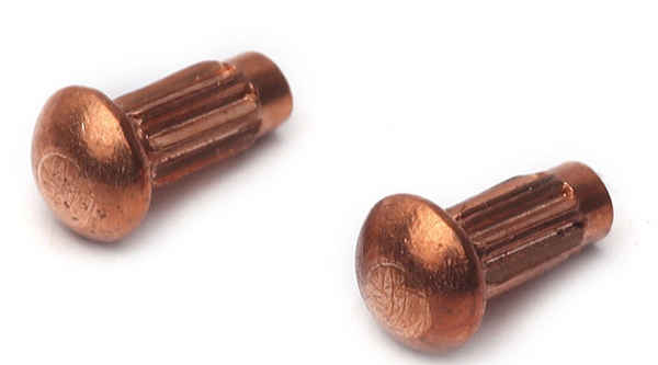 Processed aluminum sign rivets semi-round head copper knurled solid rivets copper rivets 3/4