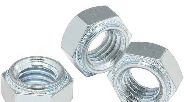 Production of galvanized hexagonal pressure riveting nuts, pressure riveting parts, pressure plate nuts, embossed nuts