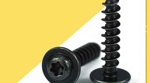 Black zinc PT tooth plum socket pan head with intermediate screw PT tooth self-tapping screw