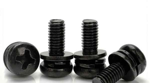 Carbon steel black zinc plated cross head cross pan head combination screw 3/8 5/8 1/2-13