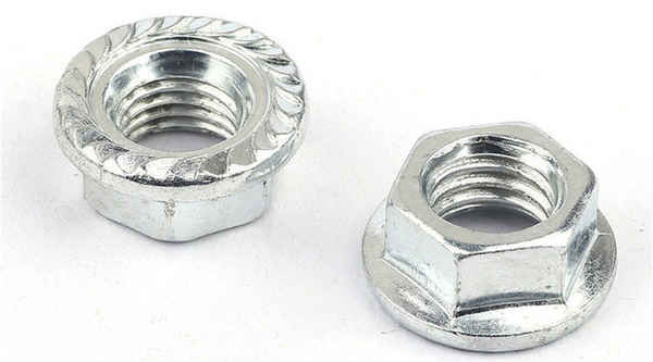 Customized 4.8 grade white zinc flange nut anti-skid nut with tooth nut flower tooth nut