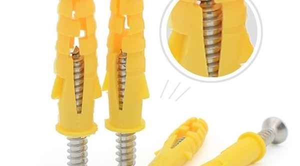 Processing plastic expansion tube small yellow croaker expansion screw expansion plug rubber plug anchor bolt with self-tapping screw 1/2-13