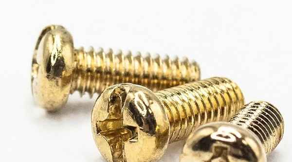 Supply carbon steel copper-plated round head PM wire machine screw GB818 golden yellow pan head machine tooth screw 1/2-13