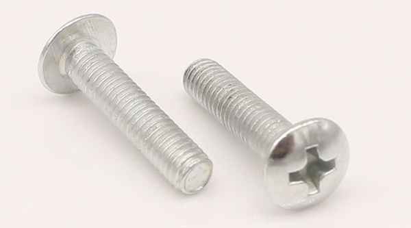 Supply white galvanized cross groove large flat head mushroom head machine wire screw umbrella head cross screw 3/4