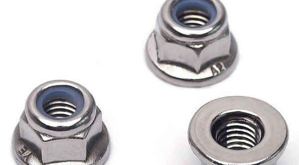 Customized 304 stainless steel flange surface anti-loosening nut flange nut self-locking nut with intermediate nut