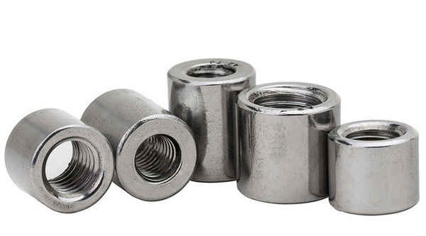 Production of 201 stainless steel lengthened and thickened round nut round joint welding nut joint nut 5/8