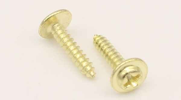 Customized bronze plated gold round head with pad self-tapping screw round head with medium tapping screw 3/4