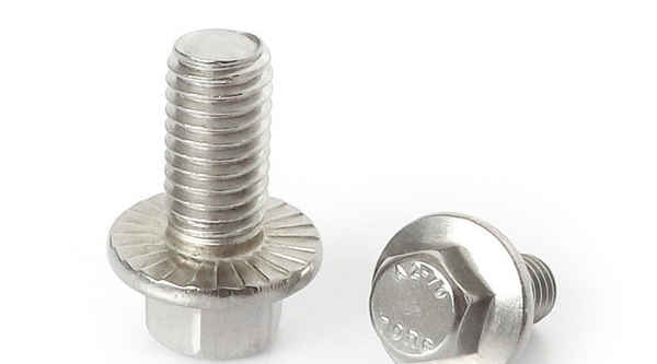 Wholesale 304 Stainless Steel Flange Bolts Hexagonal Tooth Screws 3/8 5/8