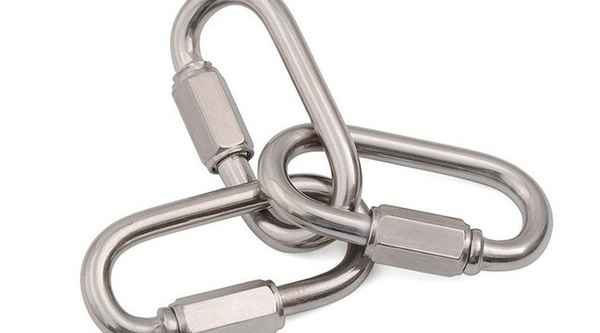 Processing 304 stainless steel connecting ring runway buckle climbing mountaineering safety buckle with lock padlock 1/2-13