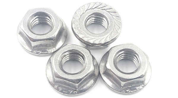 Production of 304 stainless steel hexagonal flange nut flange surface flower tooth non-slip with pad nut 3/4