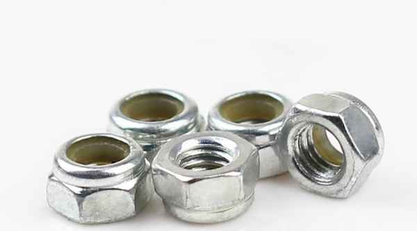 Supply 304 stainless steel anti-loose hex nut non-slip self-locking nut with nylon rubber ring 1/2-13